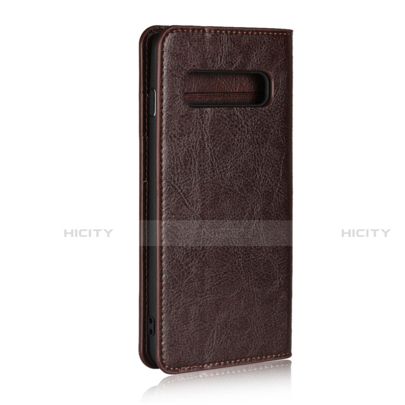 Funda de Cuero Cartera con Soporte Carcasa T04 para Samsung Galaxy S10 5G Marron