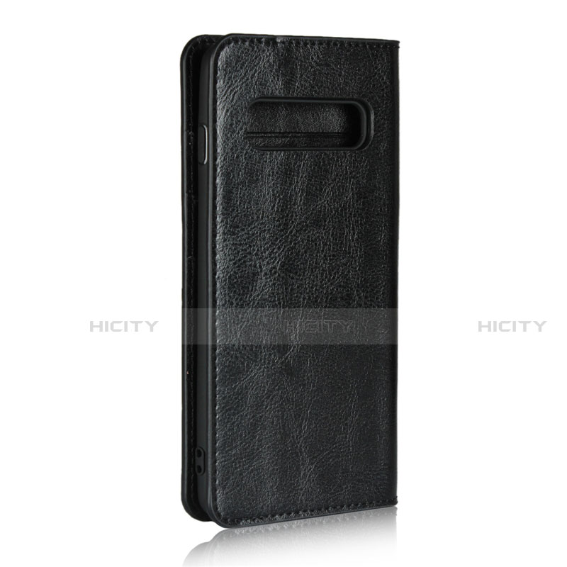 Funda de Cuero Cartera con Soporte Carcasa T04 para Samsung Galaxy S10 Negro