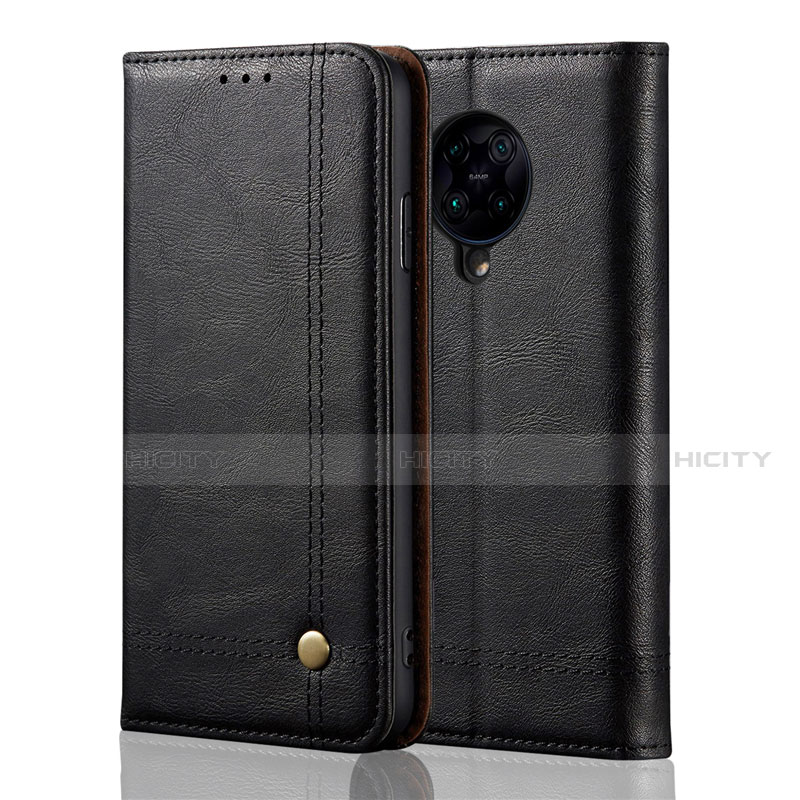 Funda de Cuero Cartera con Soporte Carcasa T04 para Xiaomi Redmi K30 Pro Zoom Negro