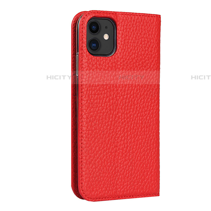 Funda de Cuero Cartera con Soporte Carcasa T05 para Apple iPhone 11