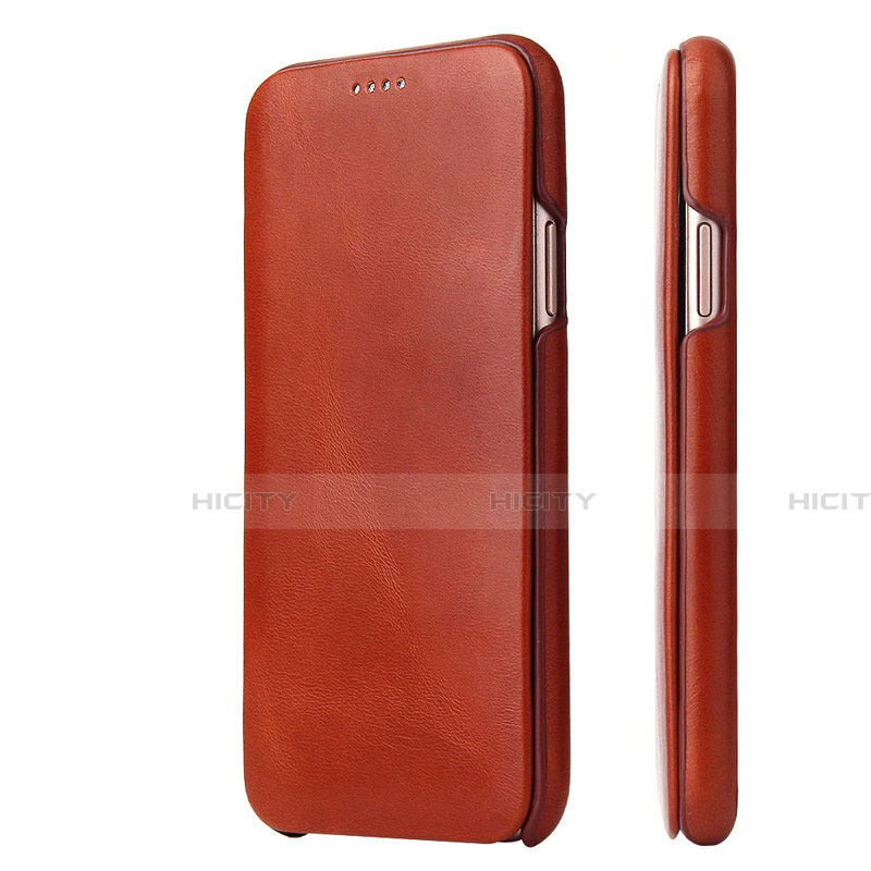 Funda de Cuero Cartera con Soporte Carcasa T05 para Apple iPhone 11 Pro Max Marron