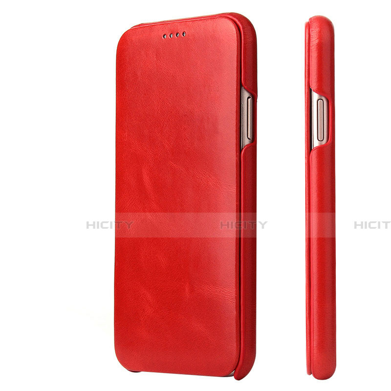 Funda de Cuero Cartera con Soporte Carcasa T05 para Apple iPhone 11 Pro Max Rojo