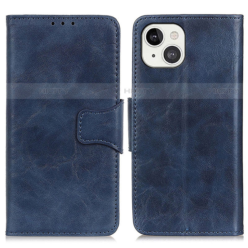 Funda de Cuero Cartera con Soporte Carcasa T05 para Apple iPhone 13 Mini Azul