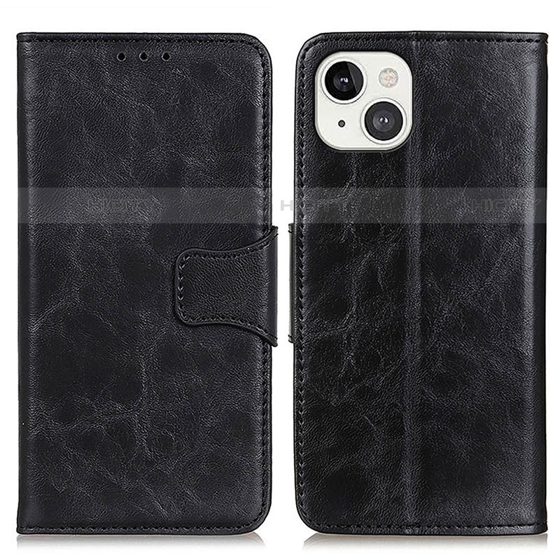 Funda de Cuero Cartera con Soporte Carcasa T05 para Apple iPhone 13 Mini Negro