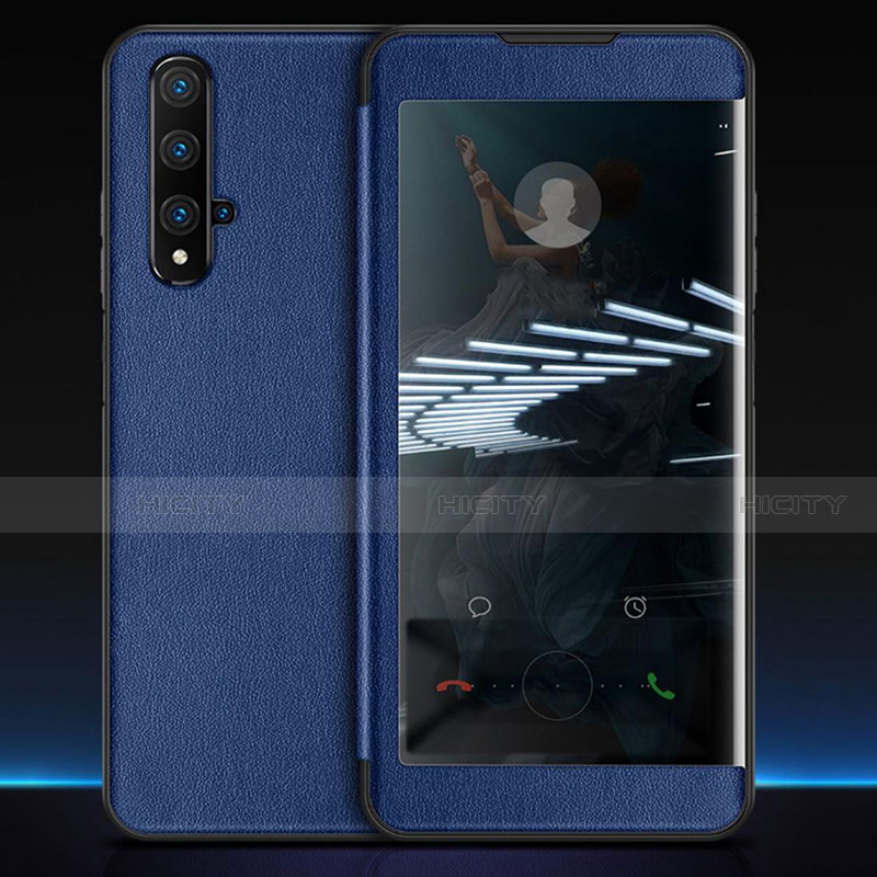 Funda de Cuero Cartera con Soporte Carcasa T05 para Huawei Honor 20S Azul