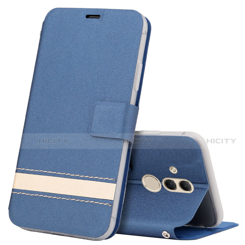 Funda de Cuero Cartera con Soporte Carcasa T05 para Huawei Mate 20 Lite Azul