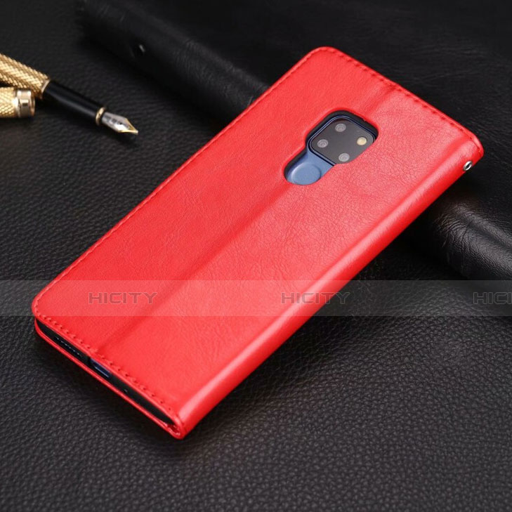 Funda de Cuero Cartera con Soporte Carcasa T05 para Huawei Mate 20 X 5G Rojo