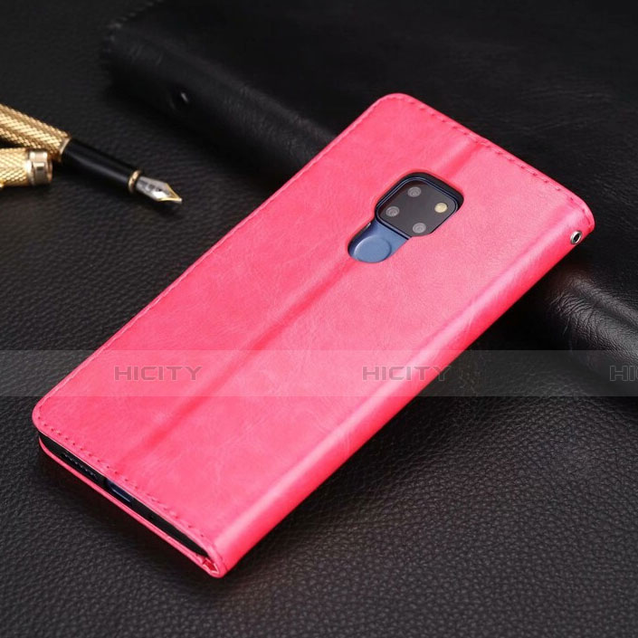 Funda de Cuero Cartera con Soporte Carcasa T05 para Huawei Mate 20 X 5G Rosa Roja