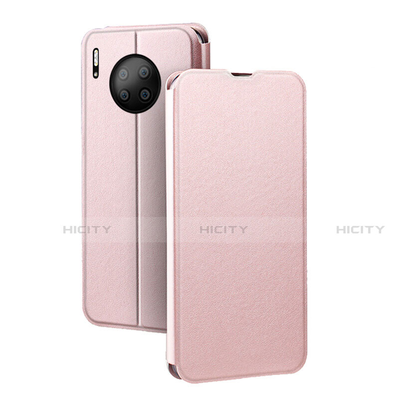 Funda de Cuero Cartera con Soporte Carcasa T05 para Huawei Mate 30 Pro 5G Oro Rosa