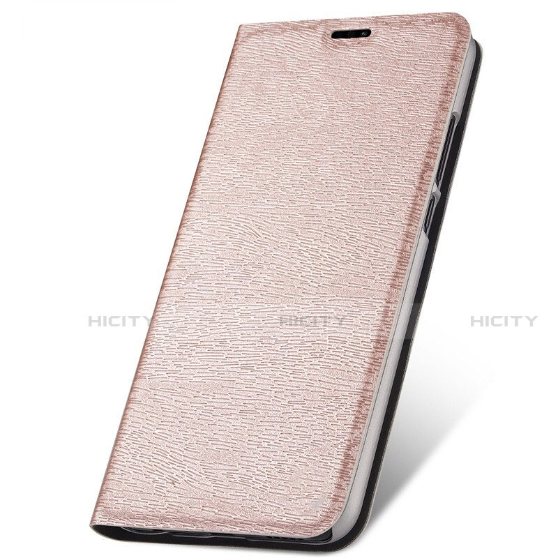 Funda de Cuero Cartera con Soporte Carcasa T05 para Huawei Nova 4e Oro Rosa