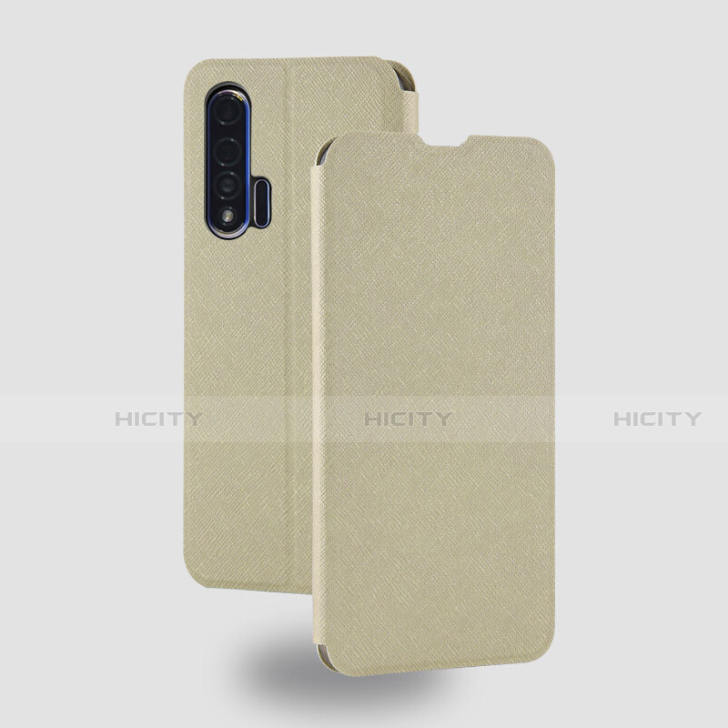 Funda de Cuero Cartera con Soporte Carcasa T05 para Huawei Nova 6 5G Oro