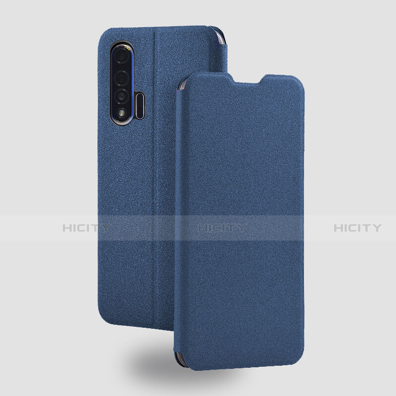 Funda de Cuero Cartera con Soporte Carcasa T05 para Huawei Nova 6 Azul