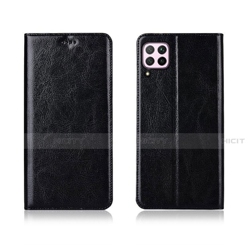 Funda de Cuero Cartera con Soporte Carcasa T05 para Huawei Nova 7i Negro