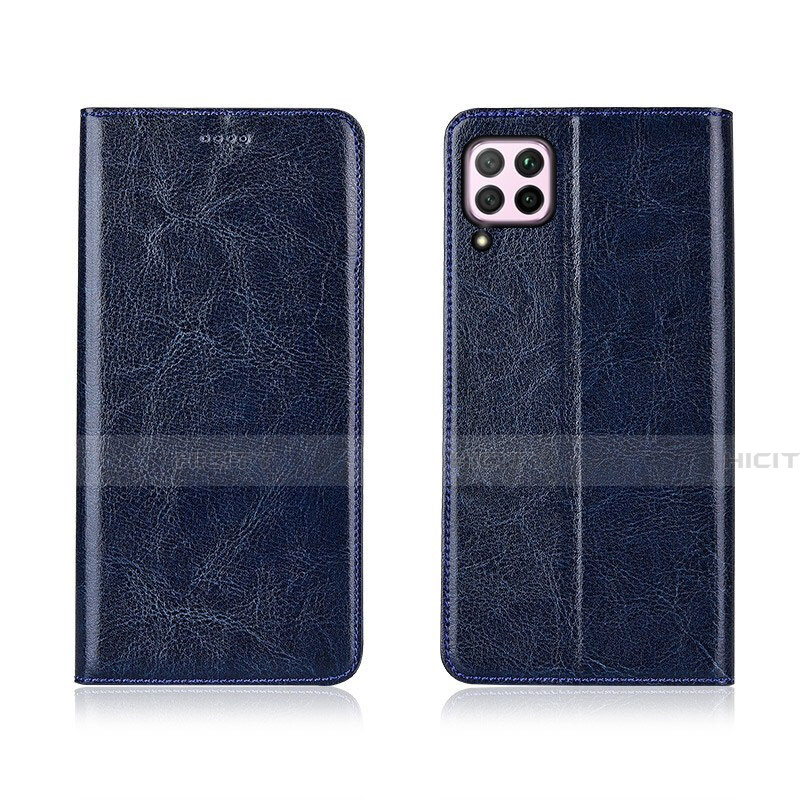 Funda de Cuero Cartera con Soporte Carcasa T05 para Huawei P40 Lite Azul