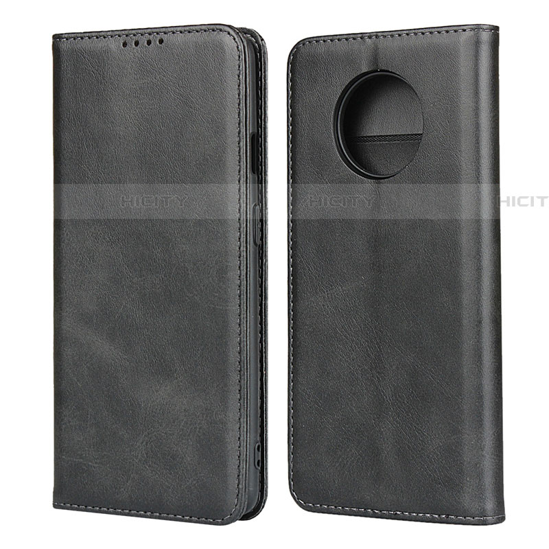 Funda de Cuero Cartera con Soporte Carcasa T05 para OnePlus 7T Negro