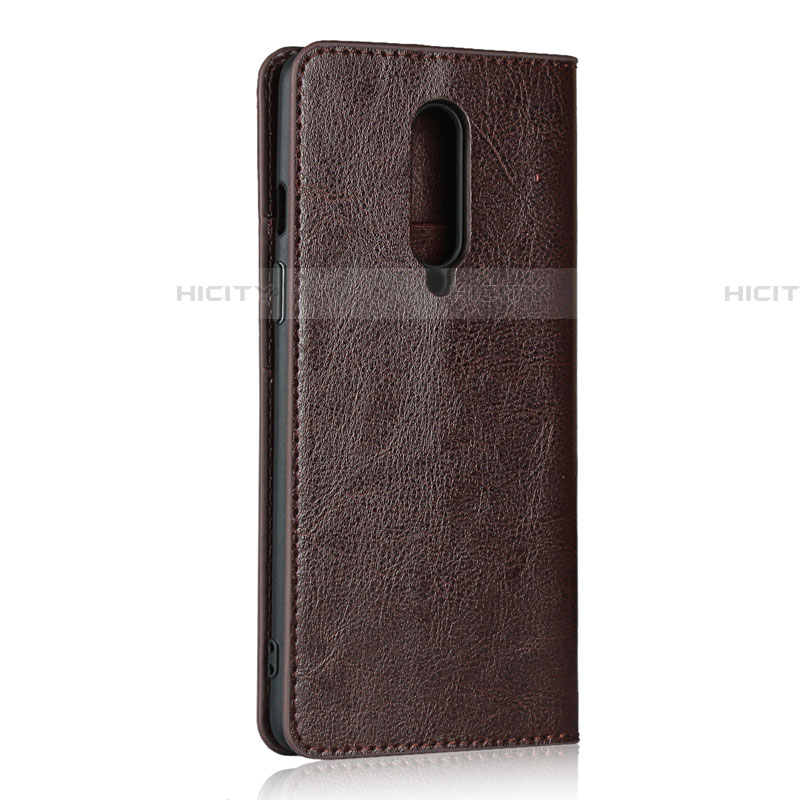 Funda de Cuero Cartera con Soporte Carcasa T05 para OnePlus 8 Marron