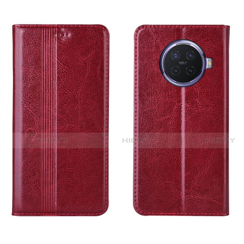 Funda de Cuero Cartera con Soporte Carcasa T05 para Oppo Ace2 Rojo