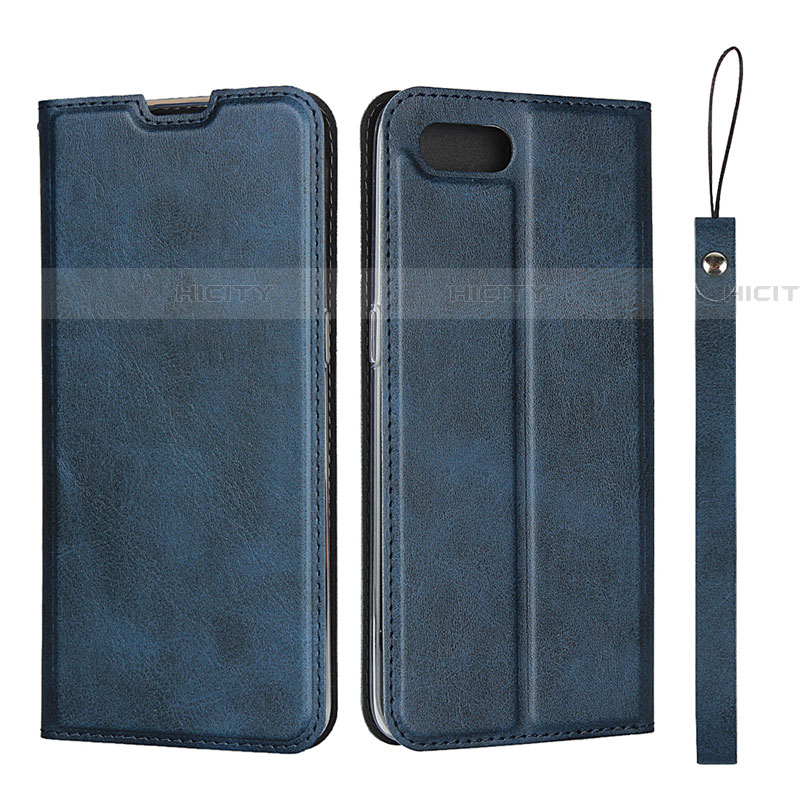 Funda de Cuero Cartera con Soporte Carcasa T05 para Oppo RX17 Neo Azul