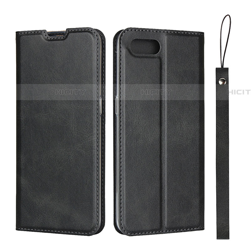 Funda de Cuero Cartera con Soporte Carcasa T05 para Oppo RX17 Neo Negro