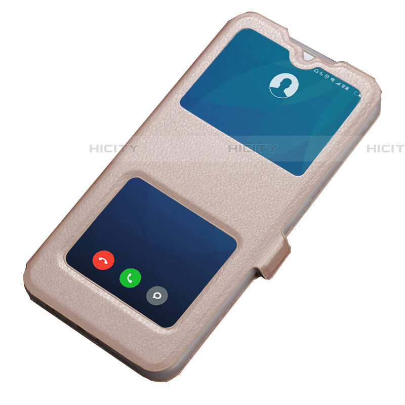 Funda de Cuero Cartera con Soporte Carcasa T05 para Oppo RX17 Pro Oro