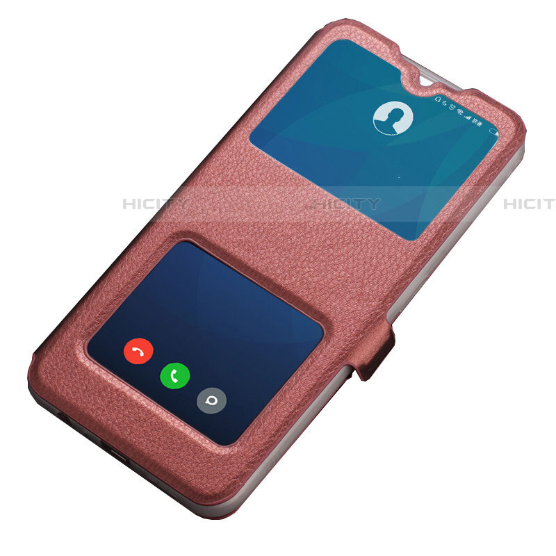 Funda de Cuero Cartera con Soporte Carcasa T05 para Oppo RX17 Pro Rojo Rosa