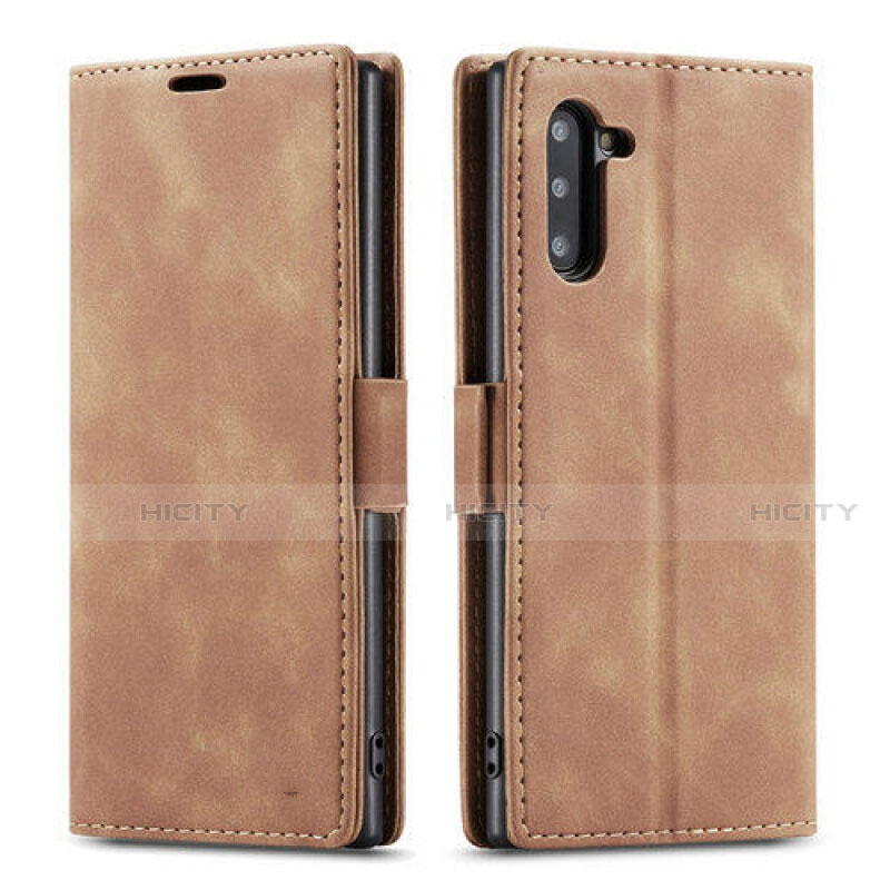 Funda de Cuero Cartera con Soporte Carcasa T05 para Samsung Galaxy Note 10 Naranja