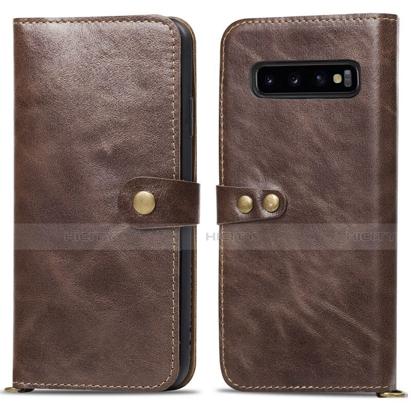 Funda de Cuero Cartera con Soporte Carcasa T05 para Samsung Galaxy S10 Plus