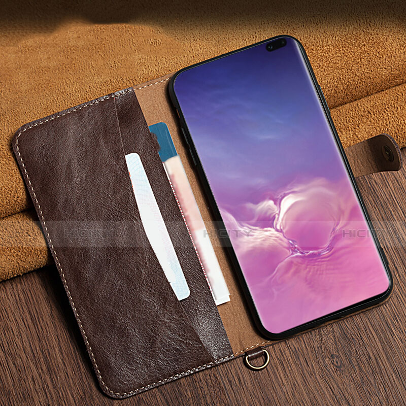 Funda de Cuero Cartera con Soporte Carcasa T05 para Samsung Galaxy S10 Plus