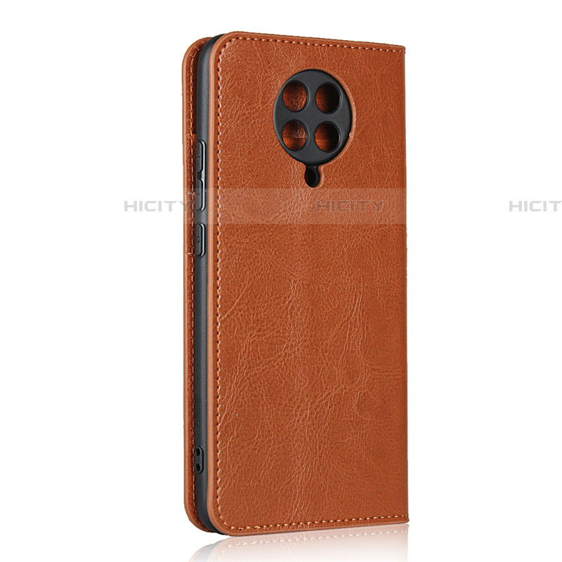 Funda de Cuero Cartera con Soporte Carcasa T05 para Xiaomi Poco F2 Pro Naranja