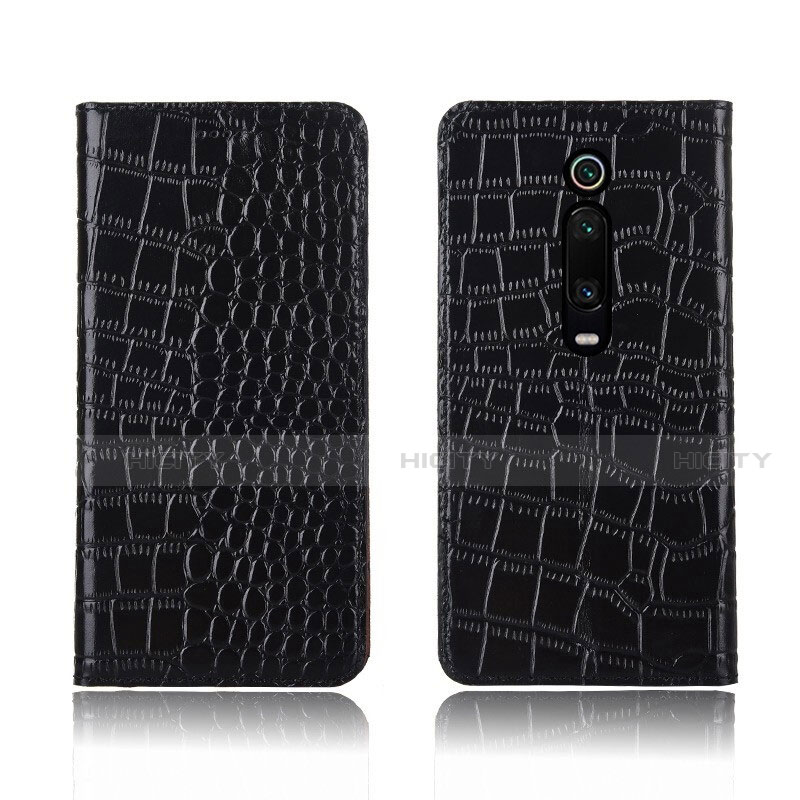 Funda de Cuero Cartera con Soporte Carcasa T05 para Xiaomi Redmi K20 Pro Negro