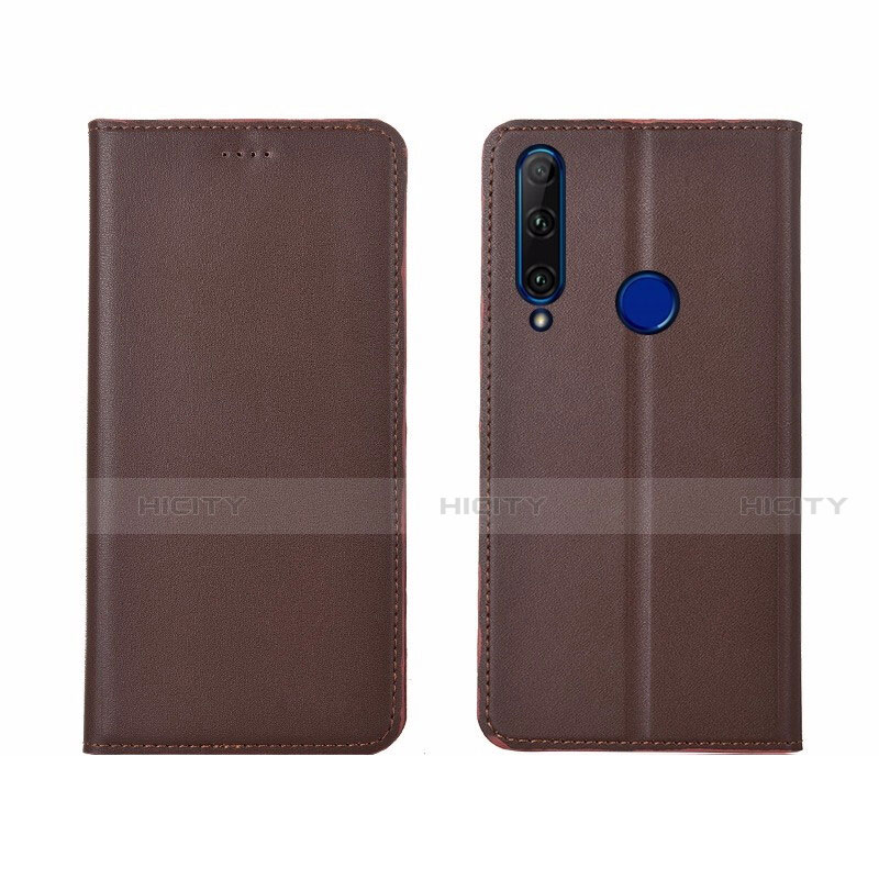 Funda de Cuero Cartera con Soporte Carcasa T06 para Huawei Honor 20 Lite Marron