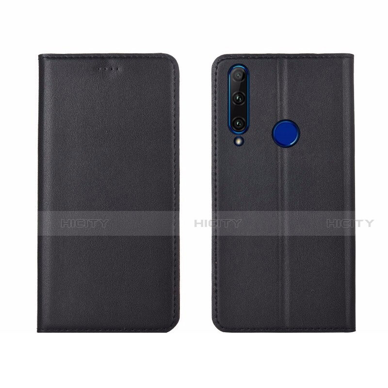 Funda de Cuero Cartera con Soporte Carcasa T06 para Huawei Honor 20 Lite Negro