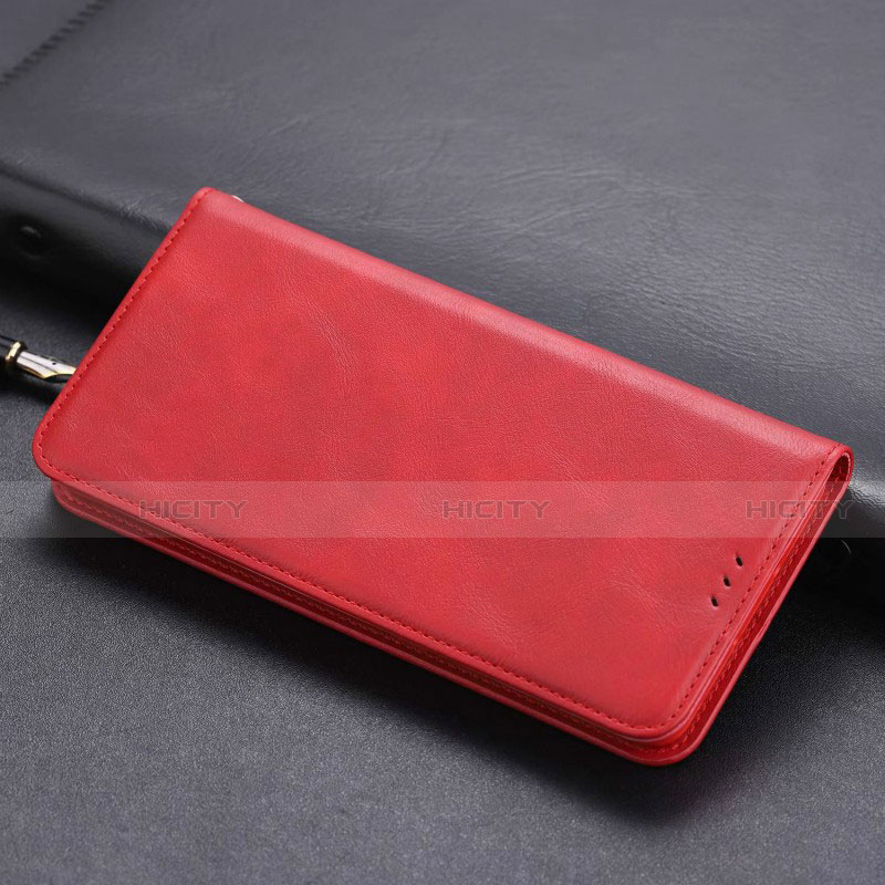 Funda de Cuero Cartera con Soporte Carcasa T06 para Huawei Honor 20 Rojo