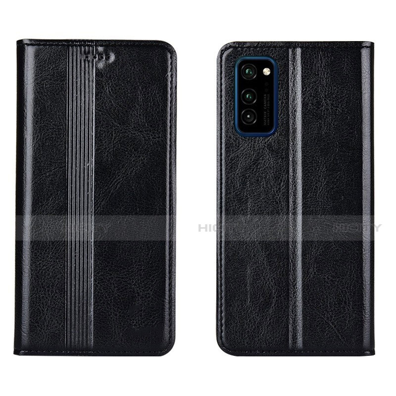 Funda de Cuero Cartera con Soporte Carcasa T06 para Huawei Honor V30 Pro 5G Negro