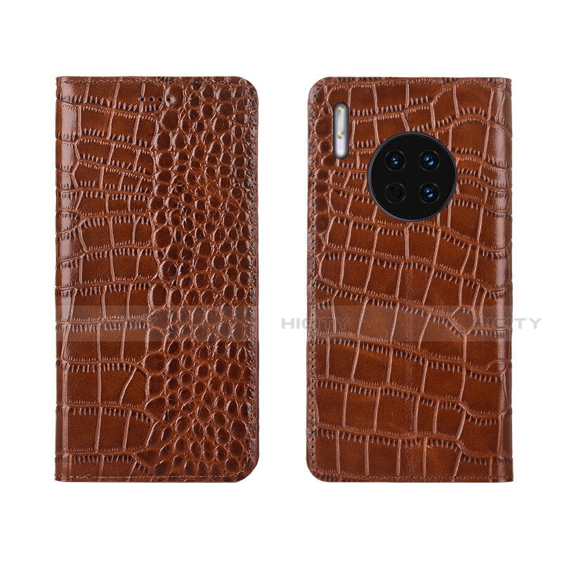 Funda de Cuero Cartera con Soporte Carcasa T06 para Huawei Mate 30 5G Naranja