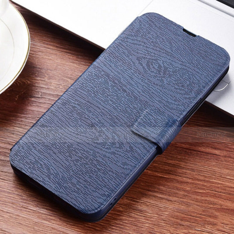 Funda de Cuero Cartera con Soporte Carcasa T06 para Huawei P30 Lite XL Azul