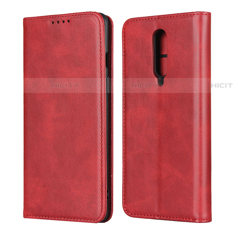 Funda de Cuero Cartera con Soporte Carcasa T06 para OnePlus 8 Rojo