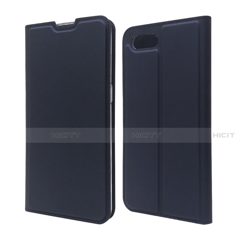 Funda de Cuero Cartera con Soporte Carcasa T06 para Oppo R15X Azul