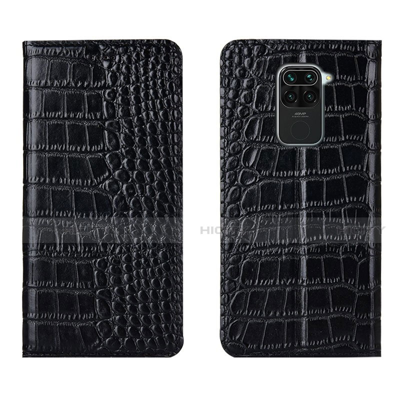 Funda de Cuero Cartera con Soporte Carcasa T06 para Xiaomi Redmi 10X 4G Negro