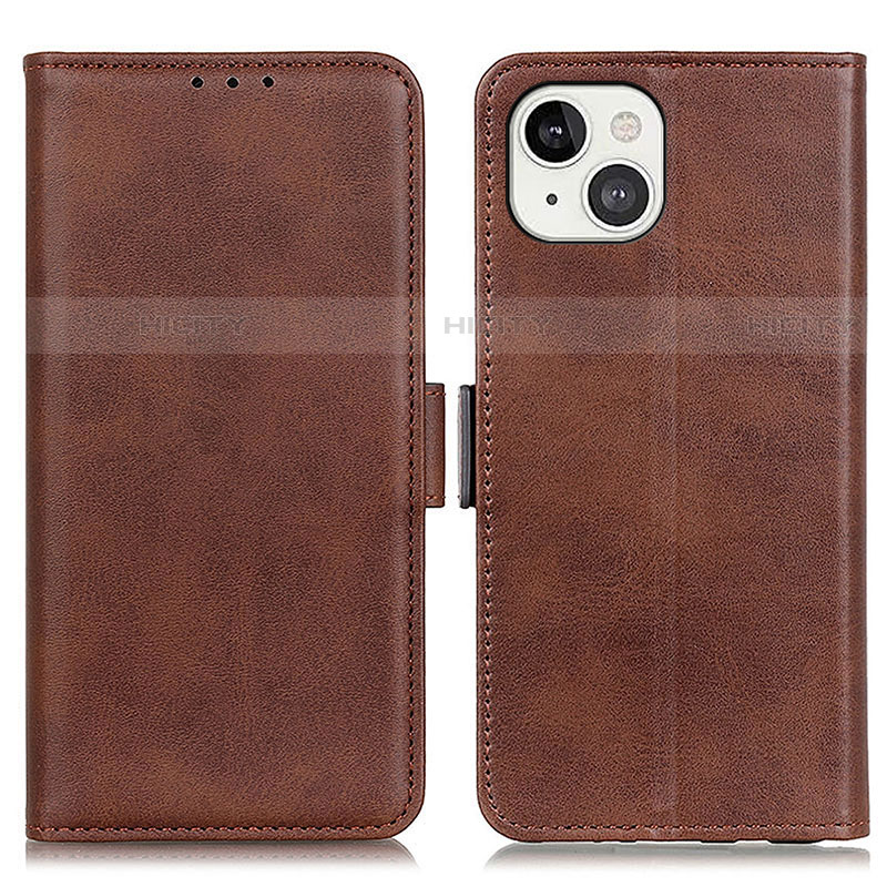 Funda de Cuero Cartera con Soporte Carcasa T07 para Apple iPhone 13 Marron