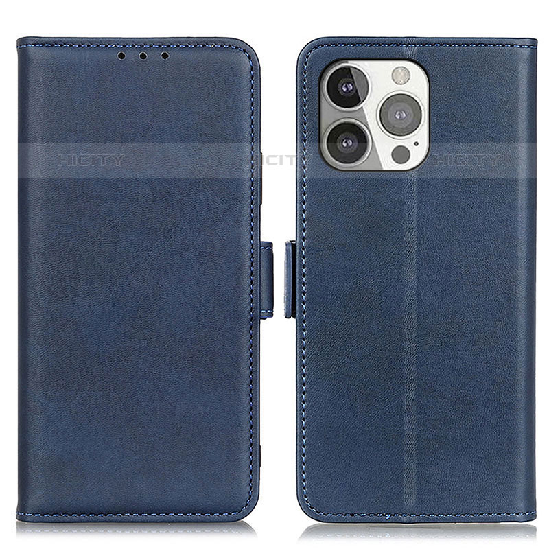 Funda de Cuero Cartera con Soporte Carcasa T07 para Apple iPhone 16 Pro Azul