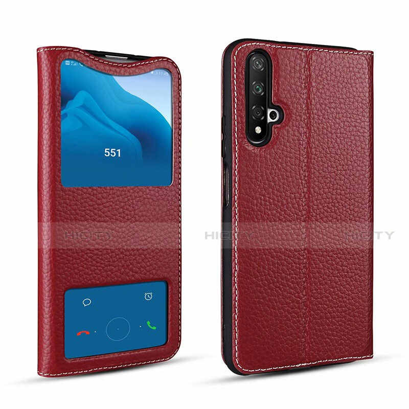 Funda de Cuero Cartera con Soporte Carcasa T07 para Huawei Honor 20