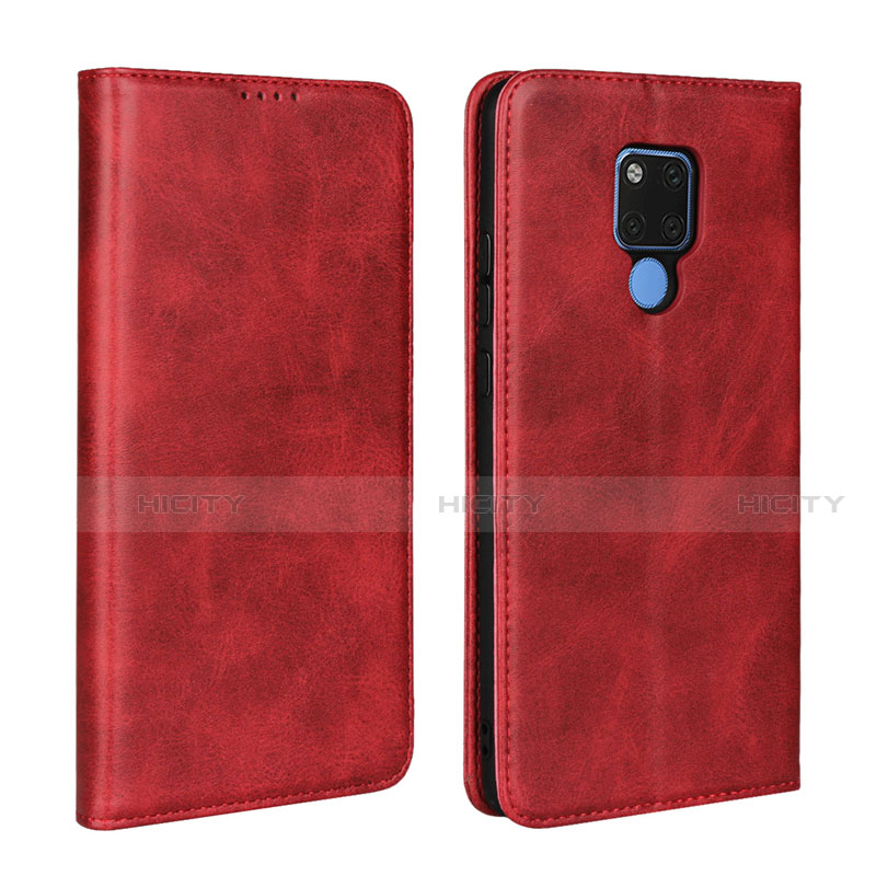 Funda de Cuero Cartera con Soporte Carcasa T07 para Huawei Mate 20 X 5G Rojo