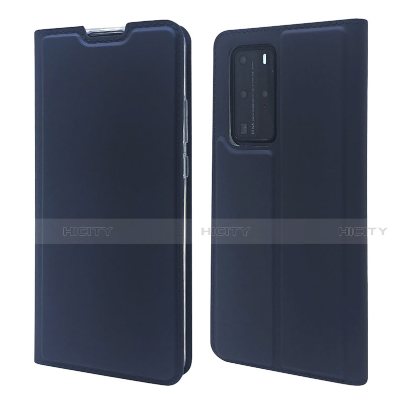 Funda de Cuero Cartera con Soporte Carcasa T07 para Huawei P40 Pro Azul