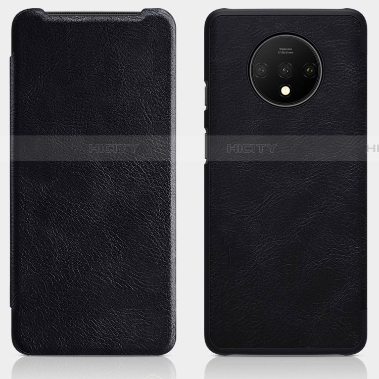 Funda de Cuero Cartera con Soporte Carcasa T07 para OnePlus 7T Negro