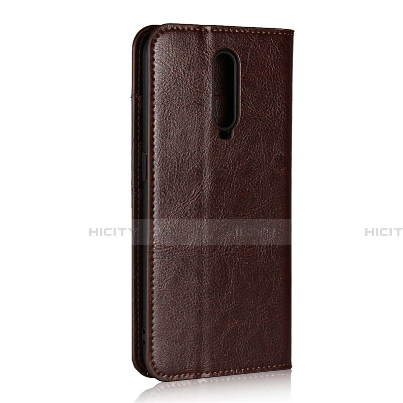 Funda de Cuero Cartera con Soporte Carcasa T07 para Oppo R17 Pro Marron