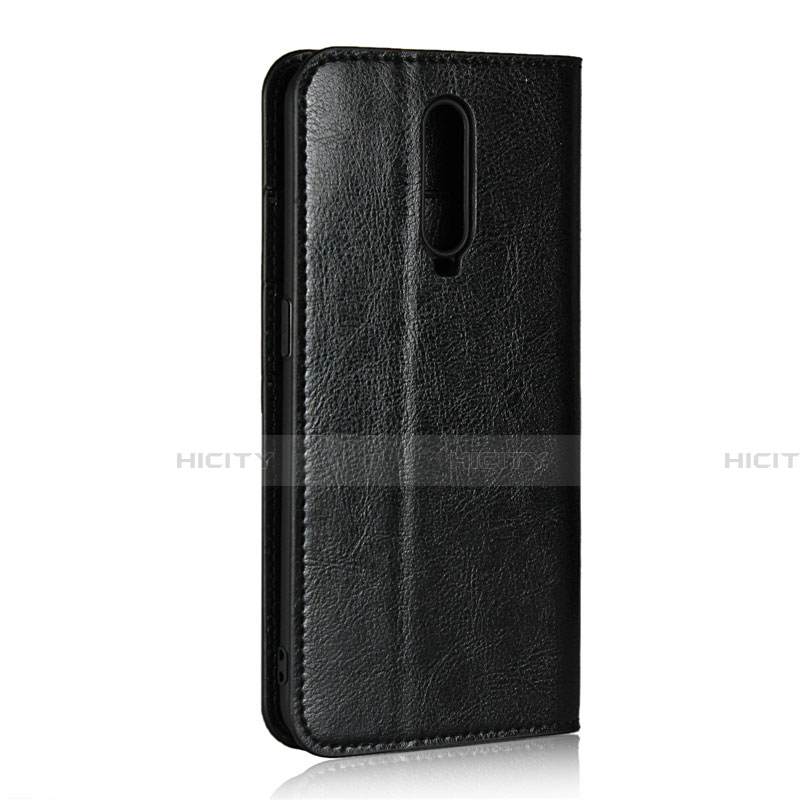 Funda de Cuero Cartera con Soporte Carcasa T07 para Oppo R17 Pro Negro