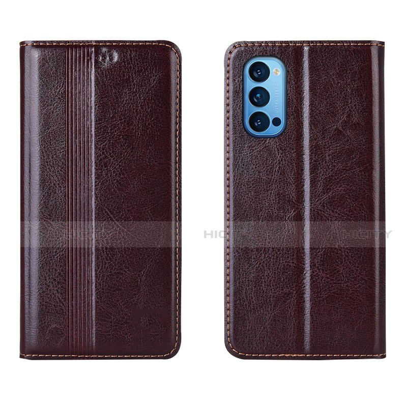 Funda de Cuero Cartera con Soporte Carcasa T07 para Oppo Reno4 5G