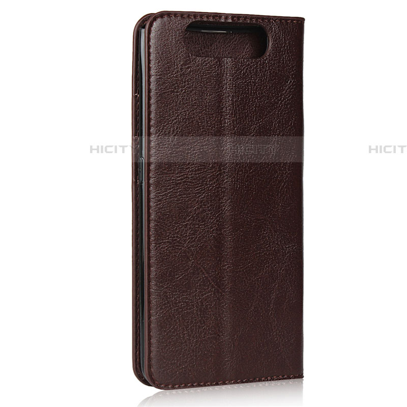 Funda de Cuero Cartera con Soporte Carcasa T07 para Samsung Galaxy A90 4G Marron