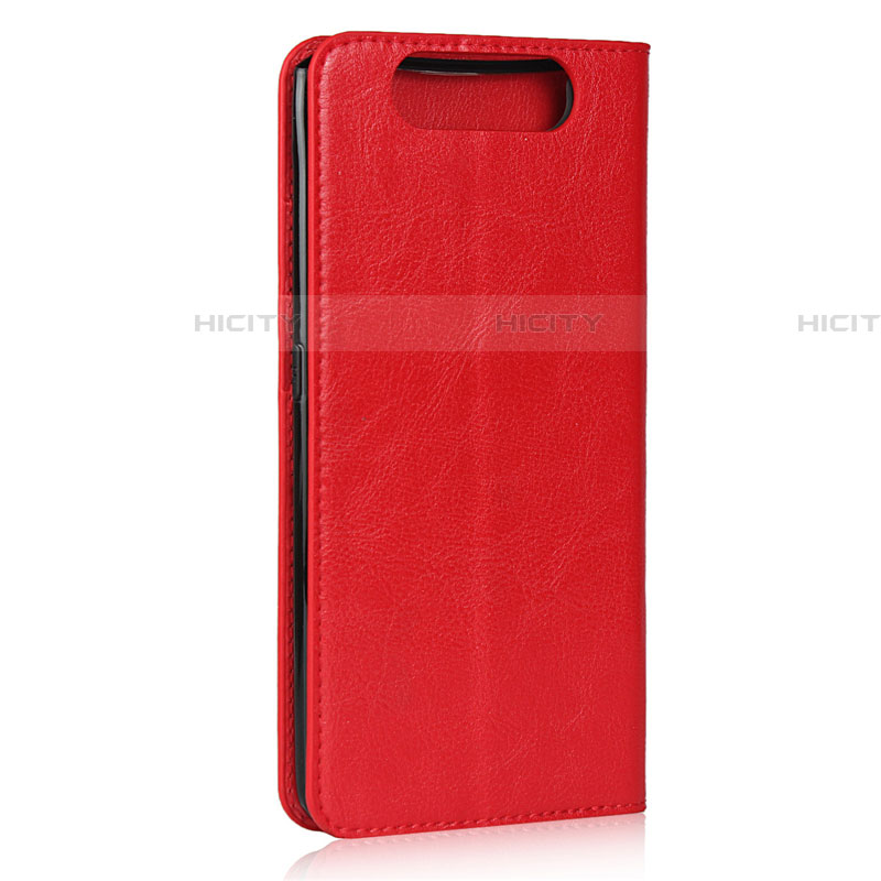 Funda de Cuero Cartera con Soporte Carcasa T07 para Samsung Galaxy A90 4G Rojo